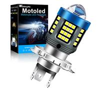 KaiDengZhe H4 LED Lampadina per Fari per Moto, 2022 Nuove Lampadine per Fari a LED per Moto Scooter HB2 9003 Aggiornate con Proiettore HD, Luci Abbaglianti e Anabbaglianti Moto 25W 12V-80V Bianco-1PZ