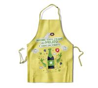 KAÏDENSÏ Grembiule Addio al Nubilato Sposa - Gadget Team Bride Spiritoso - Accessori Festa Meglio un Mojito che un Marito - 60x70 cm Giallo Idrorepellente