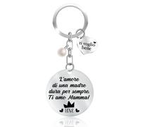 KAÏDENSÏ Idea Regalo Festa della Mamma Originale - Portachiavi alla Mamma Migliore del Mondo - Gadget Regali Divertenti per Mamme