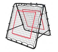 KAIDIDA Rete da rimbalzo da calcio double-face, regolabile, 100 x 100 cm | Telaio a sette angoli: tubi in acciaio da 24 a 25 mm con pareti da 1 mm e rete da 4 mm per il passaggio di trapani a scatto e
