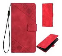 KAIDON Custodia protettiva in pelle PU per TCL 605 - modello PT05-1 (rosso)