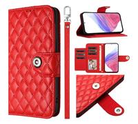 KAIDON Custodia protettiva in pelle PU per TCL 605 - modello PT06-1 (rosso)