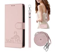 KAIDON Custodia protettiva in pelle PU per TCL 605 - modello PT07-2 (rosa)