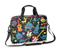 Kaifanee Borsa per computer portatile da 40,6 cm, borsa a tracolla per laptop o tablet, chitarra pazza moderna astratta hiphop gioventù musica street art business valigetta regalo per uomini donne