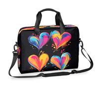 Kaifanee Borsa per computer portatile da 40,6 cm, borsa a tracolla per laptop o tablet, con cuore dipinto a olio, borsa da lavoro per uomini e donne