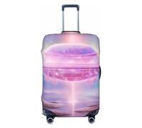 Kaifanee Copertura elastica da viaggio per valigia, per San Valentino, gnomo, cuore, amore, fiori rosa, copertura per valigia, antigraffio, adatta per bagagli da 45,7 a 55,7 cm, Ufo, M(23"-26"