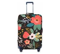 Kaifanee Copertura elastica da viaggio per valigia, protezione per valigia, motivo Boston Terrier, con cane in stile cartone animato, per animali domestici, antigraffio, adatta per bagagli da 68 a 76