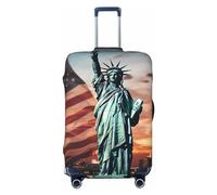 Kaifanee Copertura elastica da viaggio per valigia, protezione per valigia, motivo Boston Terrier, con cane in stile cartone animato, per animali domestici, antigraffio, adatta per bagagli da 68 a 76