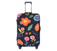 Kaifanee Copertura elastica da viaggio per valigia, protezione per valigia, motivo Boston Terrier, con cane in stile cartone animato, per animali domestici, antigraffio, adatta per bagagli da 68 a 76