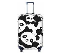 Kaifanee Copertura elastica per bagagli da viaggio, con gatti e farfalle, a tema animale domestico, antigraffio, adatta per bagagli da 68 a 76 cm, Simpatico panda, M(23"-26" Suitcase)