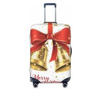 Kaifanee Copertura elastica per bagagli da viaggio, con stampa mucca, antigraffio, adatta per bagagli da 58 a 66 cm, Campanellino dorato, L(27"-30" Suitcase)