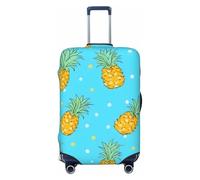 Kaifanee Copertura elastica per bagagli da viaggio, protezione per valigia, blu cielo con mongolfiera, copertura antigraffio per bagagli da 31-32 pollici, Frutta tropicale Ananas, M(23"-26" Suitcase)
