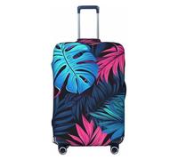 Kaifanee Copertura elastica per bagagli da viaggio, protezione per valigia, blu cielo con mongolfiera, copertura antigraffio per bagagli da 31-32 pollici, Foglie di, M(23"-26" Suitcase)