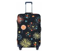 Kaifanee Copertura elastica per bagagli da viaggio, protezione per valigia, città e statua della libertà, antigraffio, adatta per bagagli da 45 a 81 cm, Festeggiamenti, M(23"-26" Suitcase)