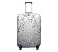 Kaifanee Copertura elastica per bagagli da viaggio, protezione per valigia, con frammenti floreali gialli, antigraffio, adatta per bagagli da 68 a 76 cm, Silhouette di ramo, L(27"-30" Suitcase)