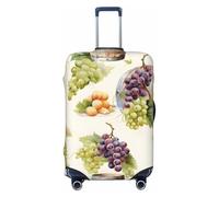 Kaifanee Copertura elastica per bagagli da viaggio, protezione per valigia, con frammenti floreali gialli, antigraffio, adatta per bagagli da 68 a 76 cm, Uva da Vino, L(27"-30" Suitcase)
