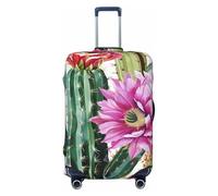Kaifanee Copertura elastica per bagagli da viaggio, protezione per valigia, con gatti carini, antigraffio, adatta per bagagli da 80 a 81 cm, Piante di cactus tropicali, L(27"-30" Suitcase)