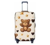 Kaifanee Copertura elastica per bagagli da viaggio, protezione per valigia, con grazioso elefantino sotto l'ombrello, copertura antigraffio per bagagli da 31-32 pollici, Orsetto carino., L(27"-30"