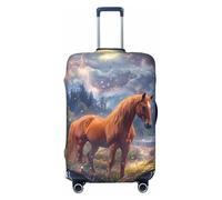 Kaifanee Copertura elastica per bagagli da viaggio, protezione per valigia, gelato, dessert, dolci, cibo, valigia, antigraffio, adatta per bagagli da 45,7 a 55,7 cm, Luna scintillante da sogno a