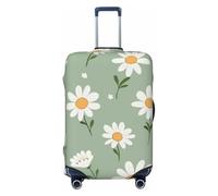 Kaifanee Copertura elastica per bagagli da viaggio, protezione per valigia, Independence Day Fireworks Valigia, antigraffio, adatta per bagagli da 45 a 81 cm, Fiori di margherita., XL(31"-32"