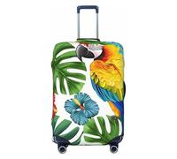 Kaifanee Copertura elastica per bagagli da viaggio, protezione per valigia, palme tropicali su Sunny Island Beach Scene Valigia, copertura antigraffio per bagagli da 45,7 a 81,7 cm, Uccello tropic,