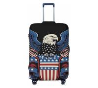 Kaifanee Copertura elastica per bagagli da viaggio, protezione per valigia, Surreal Sky con soffici nuvole Dreamy, copertura antigraffio per bagagli da 68-76 cm, Stati Uniti d'America Bandiera Aquila,