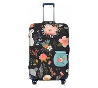 Kaifanee Copertura elastica per valigie da viaggio, con ananas rosa, antigraffio, adatta per bagagli da 68 a 76 cm, Simpatico fiore di koala, L(27"-30" Suitcase)