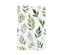 Kaifanee Strofinacci da cucina a nido d'ape, foglie ad acquerello, piante verdi ultra assorbenti e ad asciugatura rapida per piatti, mani e pulizia