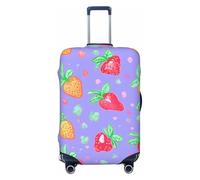 Kaifanee Sunny Day - Copertura elastica per bagagli da viaggio, con conchiglie, antigraffio, adatta per bagagli da 68 a 76 cm, Viola Fragola, S(18"-22" Suitcase)