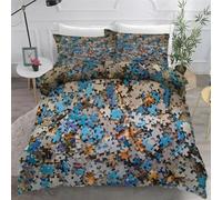 KaiHeBeding Copripiumino Matrimoniale 260x240 cm, Puzzle Microfibra Copripiumino, Morbido ed Ipoallergenico Copripiumini，Bedding con 2 Federe 50x80 cm Giocattoli
