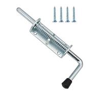 KAIISSA - Chiavistello a Molla, 220 mm, in Metallo con Impugnatura, Robusto Perno a Molla, per Cancello, Capanno, Portellone del Garage, Rimorchio