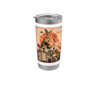 Kaiju Easter Bunny Tokyo Funny Egg Hunt Japanese Vibe Bicchiere termico in acciaio inox doppia parete
