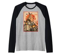Kaiju Easter Bunny Tokyo Funny Egg Hunt Japanese Vibe Maglia con Maniche Raglan