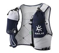 KAILAS FUGA AIR 8 IV Gilet Idratante leggero con 2 bolle d'acqua TPU per uomo donna trail running ciclismo escursionismo blu mezzanotte S