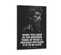 KAILECD Poster decorativo da parete con Marco Aurelio, decorazione artistica da parete per interni, stampa per bar, ristorante, soggiorno, poster estetico per soggiorno, 60 x 90 cm, con cornice