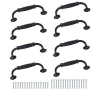 KAILEE 8pcs Maniglia per Mobile da Cucina 96mm,Maniglie Cassetti Nere Tiretti per Mobili in Lega+32pcs Viti 25mm|30mm