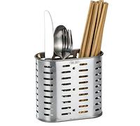 kaileyouxiangongsi Scolapiatti autoadesivo a 2 scomparti in rete per utensili/bacchette/cucchiaio/forchetta/scolapiatti per coltelli, in acciaio inox 304