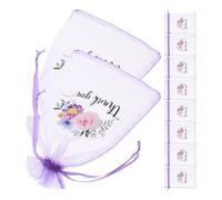 KAILIKETIY 10 Sacchetti in Garza Lilla Coulisse Resistenti per Bomboniere Matrimonio e Gioielli, Dimensioni 10x15 Cm, Protezione Completa per Piccoli Oggetti
