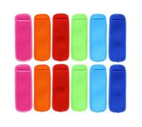KAILIKETIY 12 Pezzi Custodia in Neoprene Riutilizzabile per Ghiaccioli Sacchetti Protettivi Maniche Isolanti per Ghiaccio per Feste e Concerti Colore Casuale