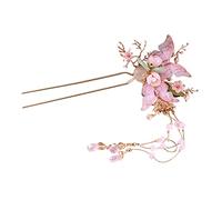 KAILIKETIY 1pezzi Bastoncino Per Capelli Imitazione Fiori e Nappa Stile Cinese Retrò Facile Da Indossare Per Matrimoni Feste Balli Regalo Elegante