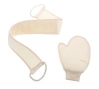 KAILIKETIY 1set Guanti Da Doccia Esfolianti e Striscia Per Schiena Kit Completo Per Pulizia Profonda e Massaggio Per Uomini e Donne Materiale e Confezione