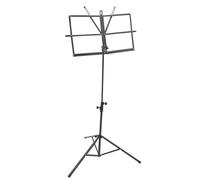 KAILIKETIY 1set Leggio Musicale Nero con Supporto e Treppiede Antiscivolo Leggero e Compatto per Spartiti e Libri Musicali Stand Professionale per Strumenti