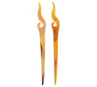 KAILIKETIY 2 Pezzi Forcine per Chioma in Corno di Bue Naturali, Bastoncini per Chignon Eleganti, Accessori per Chioma da Donna per Feste e Compleanni