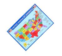 KAILIKETIY 2 Pezzi Mappa America Parete Poster Geografia Resistente per Apprendimento Casa e Scuola