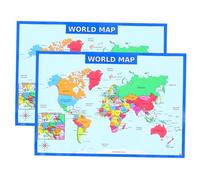 KAILIKETIY 2 Pezzi Poster Mappa Del per Affiche Educative per Scuole e Camerette Materiale Resistente e Facile Stimola Interesse per La Geografia e Apprendimento
