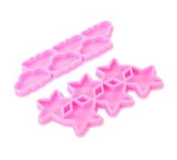 KAILIKETIY 2 pezzi Stampi in Silicone per Dolci Forma e Stella Cinque Punte Resistenti Temperature Facili da per Gelatine Fondant e Caramelle Gommose per Domestico e Professionale