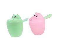 KAILIKETIY 2pezzi Tazze Da Bagno Per Ragazzo Ragazza Design Carino Forma Di Ippopotamo Risciacquo Facile Per e Corpo Per Docce e Bagni Riduce Negli Occhi Realizzato Materiale Sicuro Per