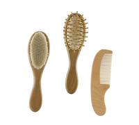 KAILIKETIY 3pezzi Spazzole in Per Bagnetto Dei Ragazzo Ragazza Ragazza Con Pettine in Bambù Per Pulizia Delicata Del Capelluto e Stimolazione Della Crescita Dei Capelli