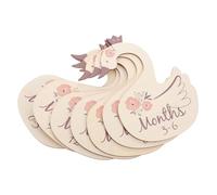 KAILIKETIY 7pezzi Divisori Per Armadio Legno Forma Di Cigno Per Ragazzo Ragazza Indicatori Di Età Per Organizzare Vestiti Del Ragazzo Ragazza Elegante Accessorio Per La Cameretta