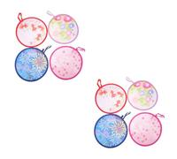 KAILIKETIY 8pezzi Ventagli Giapponesi Pieghevoli Stile Classico Ventaglio Miniatura per Estivo con Design Elegante Stile Caso Fuochi Artificio Pesci Rossi Fiori di Fagiolo Ciliegio